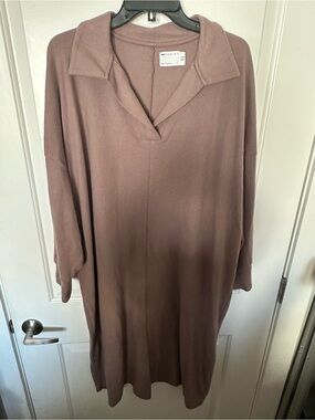 ASOS  Mauve Collared Maxi Pullover Dress